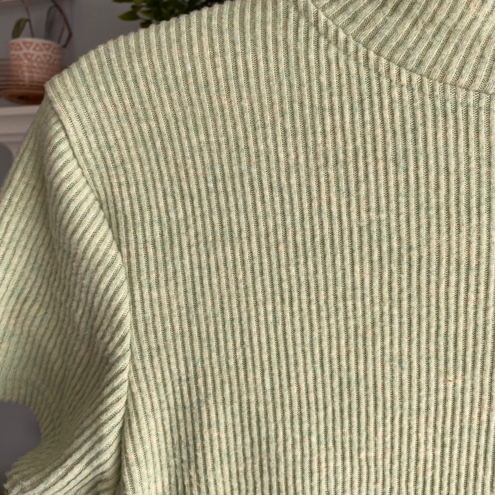 Forever 21 Light Green Ribbed Short Sleeve Top - Picture 2 of 3